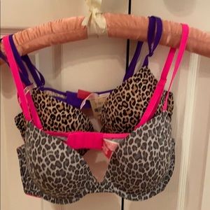 Victoria Secret Pink animal print bras